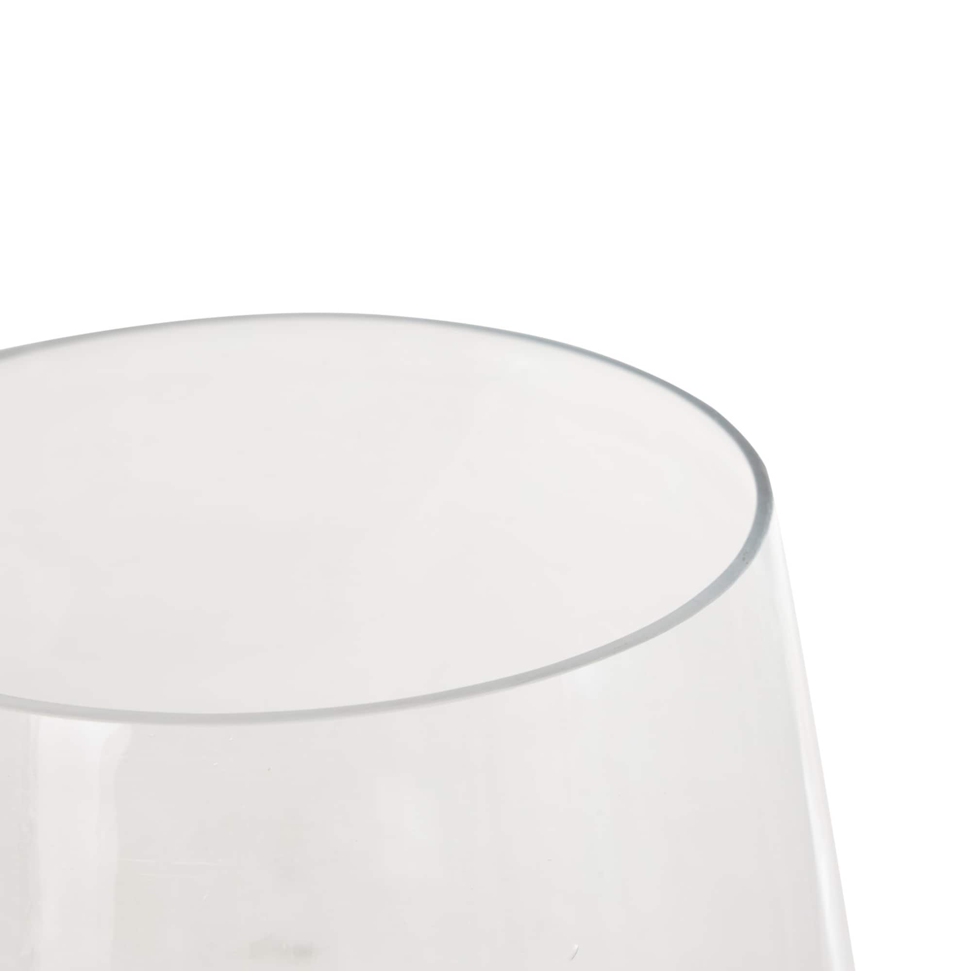12.5" Clear Wide Cone-Shaped Glass Vase